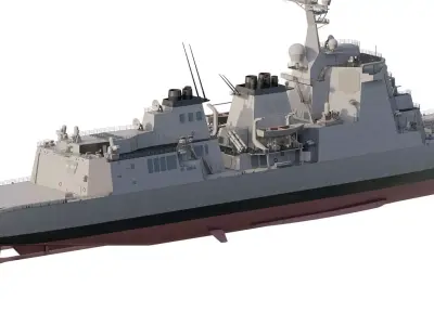 AMERICAN NAVY USSN DESTROYER 3D model