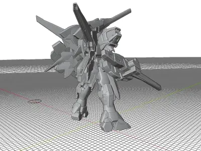 V2Gundam-Assault-Buster gundam 3D model