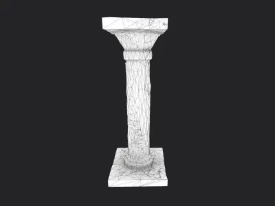 Pillar 001 Low-poly 3D model