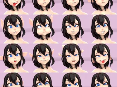 H Girl Premium Bundle for Daz3D and Poser 3D model