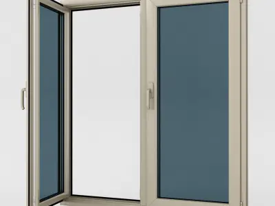 Plastic casement window 04 3D model