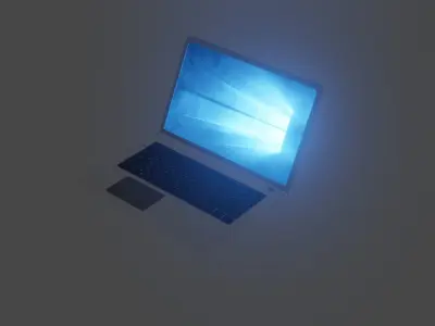 Notebook windows laptop 3D model