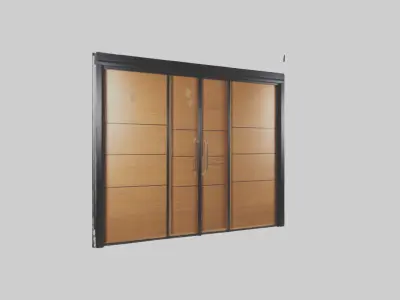 Pocket sliding door model Low-poly 3D model