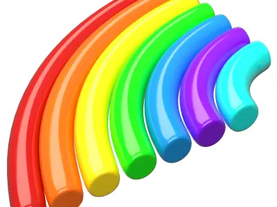 Rainbow Icon Low-poly 3D model