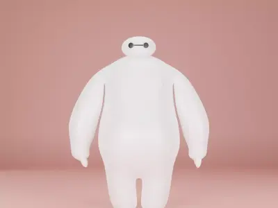 Baymax 3D Model big hero figure Low-poly 3D model