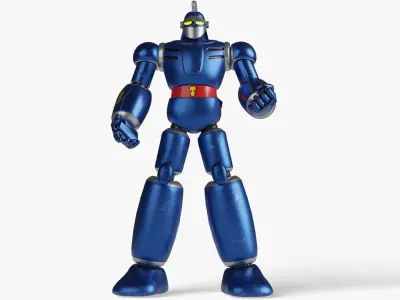 Tetsujin 28 Robot Low-poly 3D model