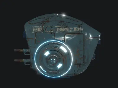 SciFi Drone Low-poly 3D model