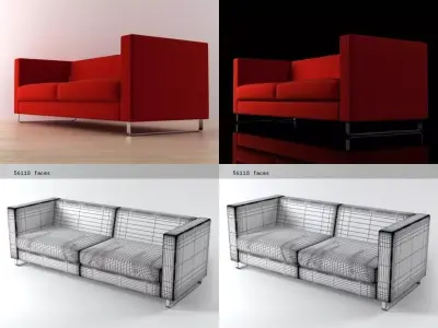 Kiss sofa 3D model