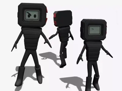 Rigged Watch Character Low-poly 3D model