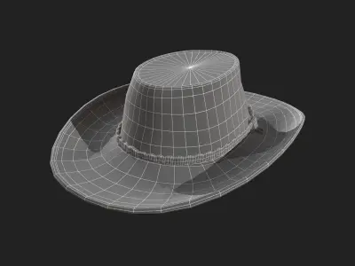 Human Hat ver 3  Low-poly 3D model