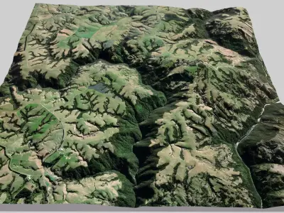 Round Ridge Hill New Zeland  3D model
