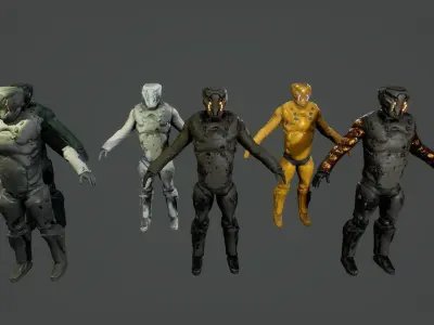 Robot Assistant A1 Low-poly 3D model