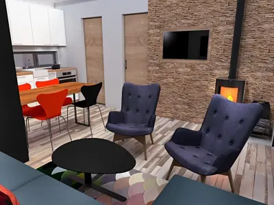 modern vacation house mobile home 3dmodel 3D model