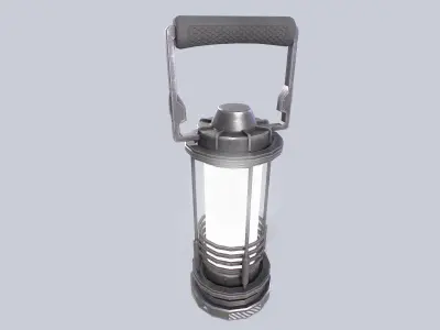 Sci fi lamp Low-poly 3D model