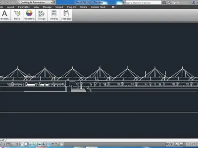 Sketchup Terminal A1 Project SKP DWG PIC 3D model