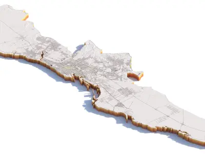 Jeddah Full City in Saudi Arabia 3D model