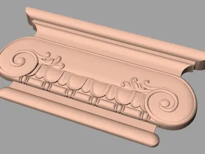 Door flower 3D relief STL Model for CNC woodworking carving E317 3D model