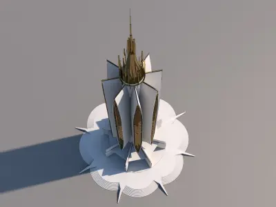 SciFi Tower - Post Modern Gothic 3D model