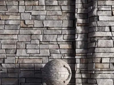 H79 Slate Stone - PBR - 4K - Seamless Low-poly 3D model
