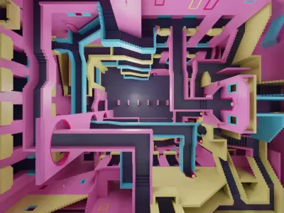 Squid Game Stairs 3D model