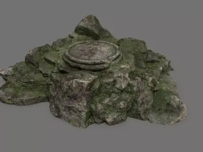 Ladder Ruin Low-poly 3D model 4