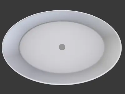 Bluish gray Ceramic Sink  3D model