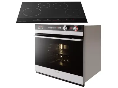 Fisher Paykel Cooktop and Built-in Oven 3D model