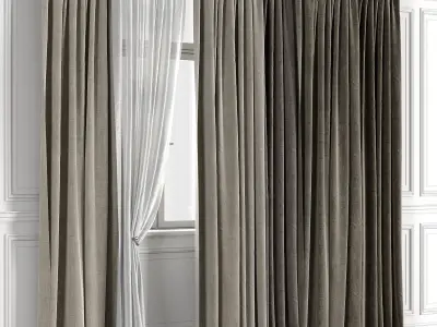 Curtain Set 506C 3D model