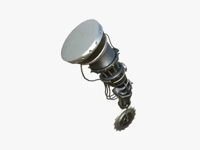Robotic Arm A01 Dark Steel - Character Design SciFi Low-poly 3D model