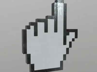 Cursor Hand Low-poly 3D model