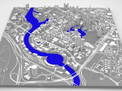Business Bay Dubai United Arab Emirates 3D model buy