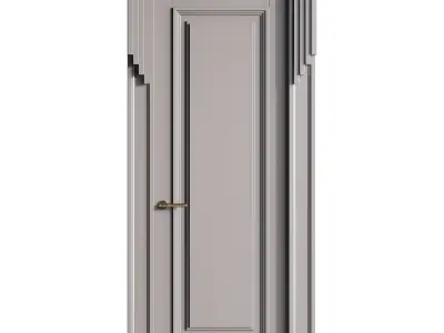 Modern entrance door 48 3D model
