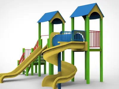 Playground for kids 3D model 10