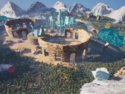 EcoCraft World Environment Unreal Kit Low-poly 3D model