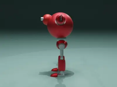 Combat game robot 3D model for game 3D model