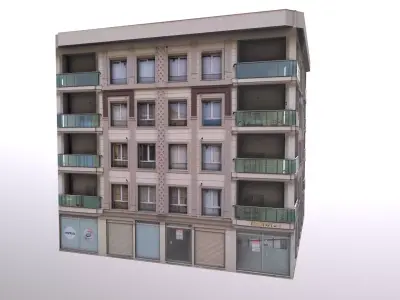 Architectural Building-4 Low-poly 3D model