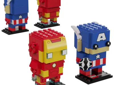 Lego BrickHeadz - Marvel Super Heroes Collection 3D Model Pack