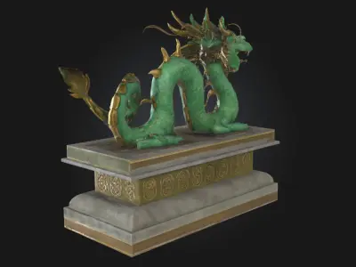 Eternal Serpent Sculpture  Symbol of Infinity and Ancient Power 3D model