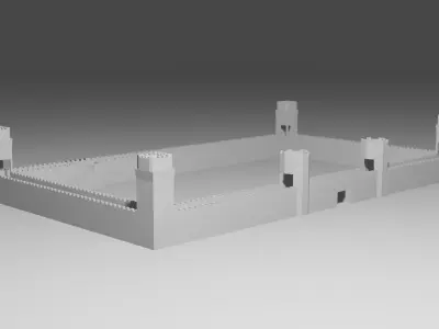Medieval Fortress Builder Free low-poly 3D model