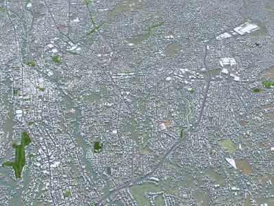 Cuernavaca Morelos Mexico 30km AI Low-poly 3D model