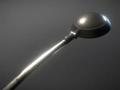 Street Light 15 version 17 10m with pole 1 Low-poly 3D model