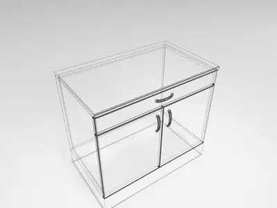 Kitchen cabinet set 3D model