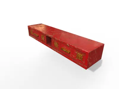 Old Modern Furniture 3D Model Terror Low-poly 3D model 8