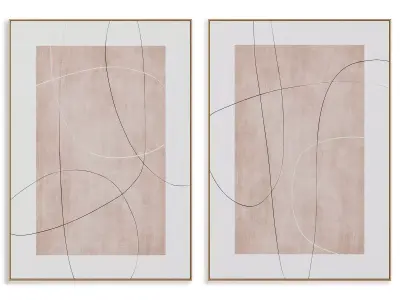 Abstract Painting Frame set 3D model 460