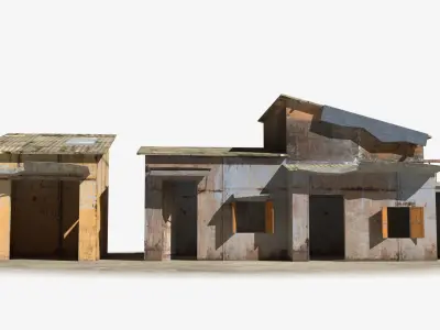 Slum x17 Low-poly 3D model purchase