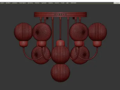 DUM chandelier Low-poly 3D model