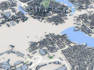 Boston City Massachusetts United States 3D model