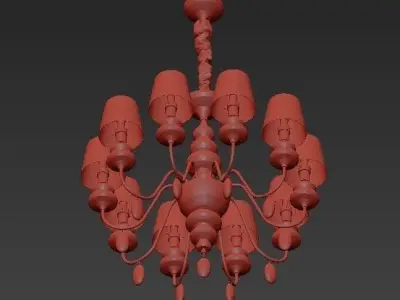Masiero Eva Chandelier 10 3D model