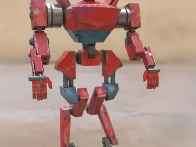 Robo 007 Low-poly 3D model