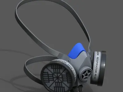 Gas mask respirator military combat protection  Low-poly 3D model order